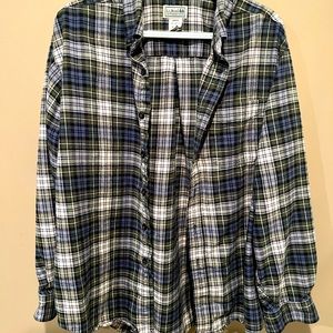LL Bean blue and white, mens size large button down